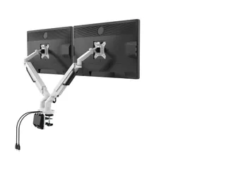 Dubbele Monitorarm Wit Incl. USB Poorten - 3
