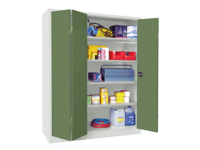 Armoire Grand Espace à Portes Pliantes Ral7035 Façade Ral6011