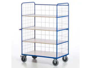 etagewagen,draagverm. 600kg,4etage(s),laadvl. LxB 1200x740mm,houtetage - 2