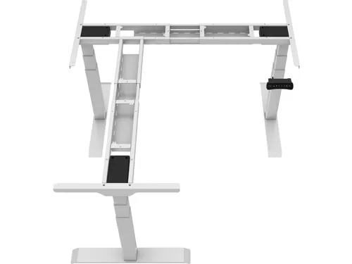 Elektrisch Verstelbaar Zit-Sta Frame Hoekbureau Wit