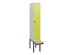 locker met bank,HxBxD 1950x300x815mm,1vak,vak B 300mm,draaigrendel