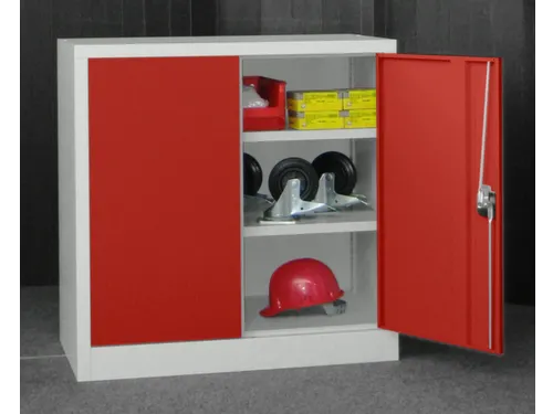 grootvolumekast met openslaande deuren,RAL7035,front RAL3000