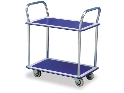 Lichte Tafelwagen 120kg 750x480mm 2 Etages Staalplaat