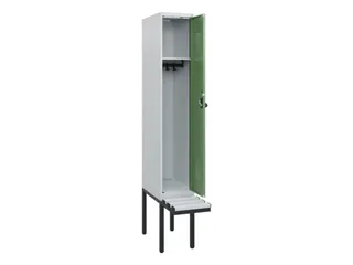 locker met bank,HxBxD 1950x300x815mm,1vak,vak B 300mm,draaigrendel - 1