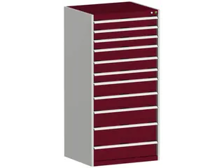 ladekast HxBxD 1600x800x650mm 11laden zware lasten RAL7035 RAL3004 - 2