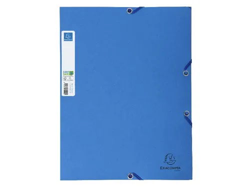 Elastomap Exacompta Clean'Safe 3-kleppen glanskarton blauw -