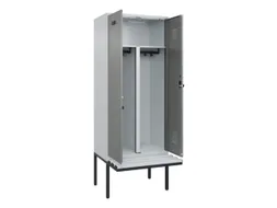 PBM-locker met bank,HxBxD 2120x800x815mm,2vak,vak B 400mm,draaigrendel