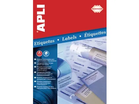 Apli Transparante Etiketten 48.5x25.4mm