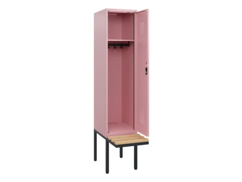 locker met bank,HxBxD 1950x400x815mm,1vak,vak B 400mm,cilinderslot