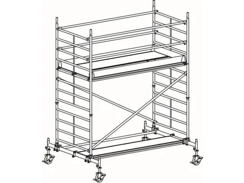 rolsteiger,reik H 4,6m,steiger H 3,82m,2platform(s),1m. luik