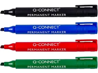 Permanente Marker Schuine Punt Assorti 4 Stuks - 3