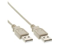 Kabel Inline USB-A 2.0 M-M 2 meter beige