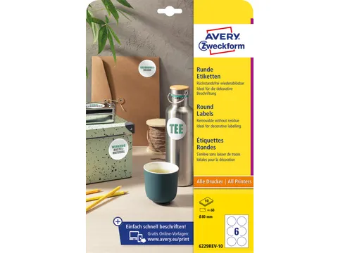 Ronde Etiketten Diameter 80 Mm Wit