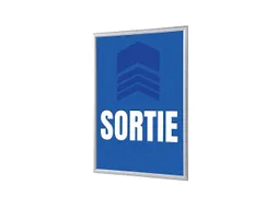 Kliklijst A1 complete set met print "SORTIE" Blauw