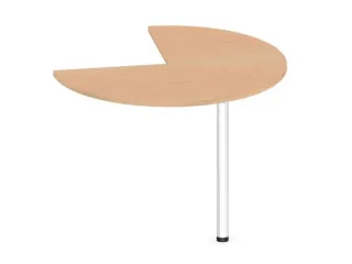 aanbouwtafel,i.h.v.,HxØ 720-840x1000mm,driekwartrond,NE-esdoorn - 1