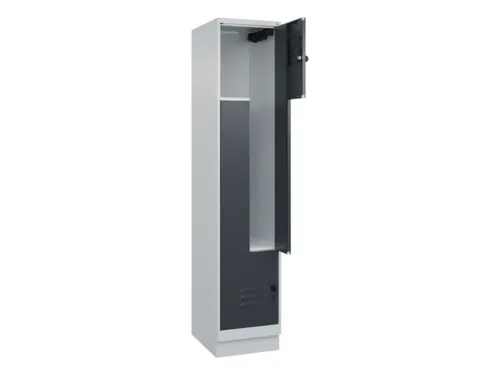 Z-garderobekast,HxBxD 1950x400x500mm,vak B 200/400mm,draaigrendel