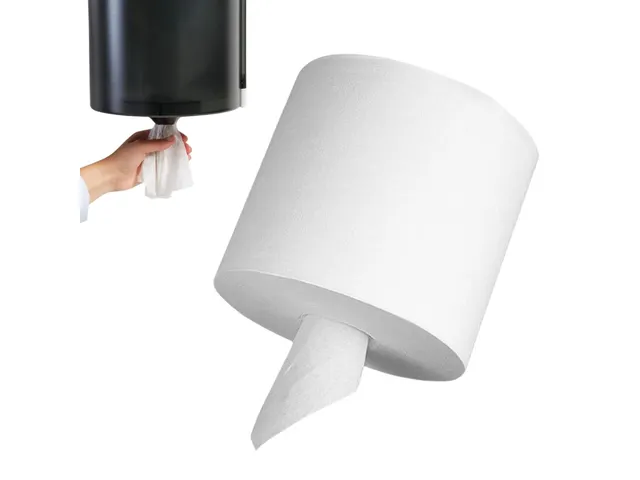 Handdoekrol Wit Midi Coreless cellulose 1-laags 19cmx300m 6 rollen