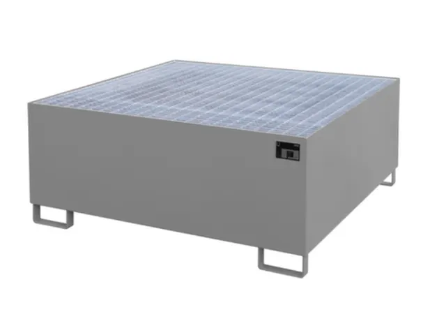 opvangbak,v. 1xIBC,opvangvol. 1000l,HxBxD 620x1460x1460mm,m. rooster