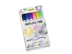 Viltstift Online Outline assorti doos à 6 stuks