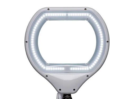 Loeplamp LED MAULcrystal Dimbaar Met Tafelklem Wit