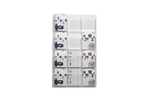 wandfolderhouder,HxBxD 1260x766x51mm,v. 12xDIN A4