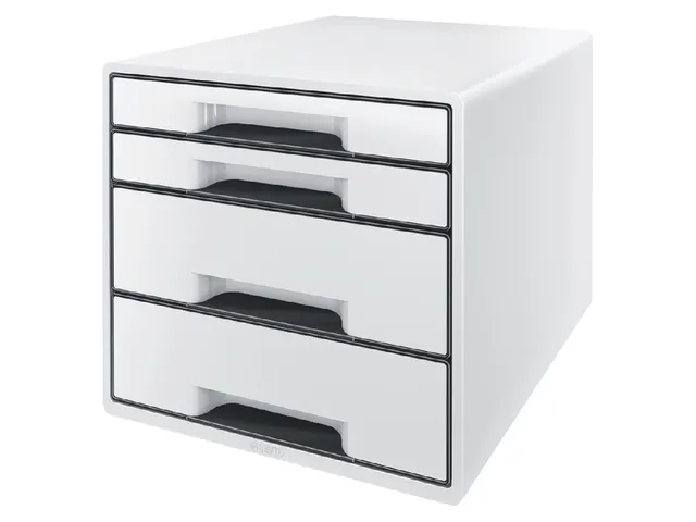 Ladenbox Leitz WOW Cube 4 laden wit/zwart