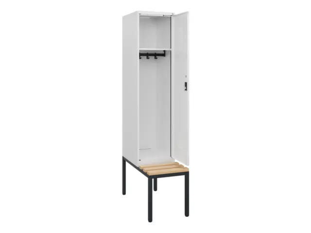 locker met bank,HxBxD 1950x400x815mm,1vak,vak B 400mm,cilinderslot
