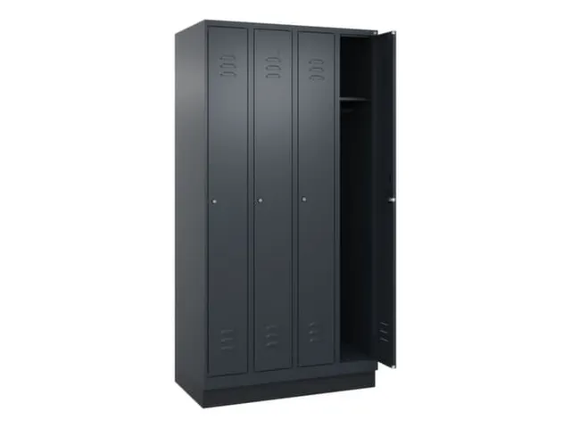 locker,HxBxD 1950x1000x500mm,4vak,vak B 250mm,cil.-slot,sokkel