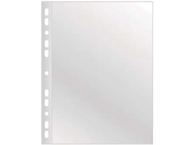 pochette perforée, A4, 55 microns, lisse, boîte de 100 pièces