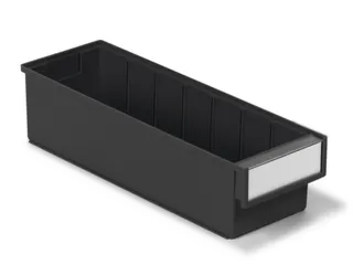ESD-stellingbak,HxBxD 100x132x400mm,PP,zwart - 1