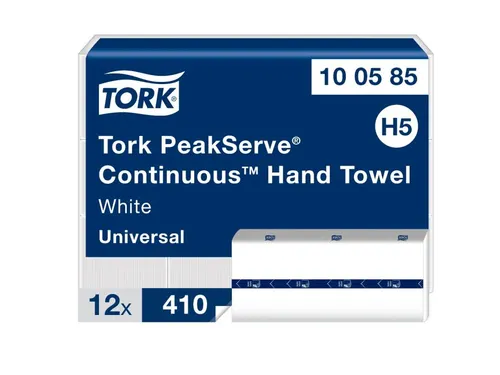 Tork 100585 Peakserve Continue Handdoek 1-laags Wit H5 Universal