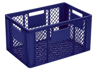 Euronorm Stapelkrat Pe 320x600x400mm 63liter Open Blauw - 1