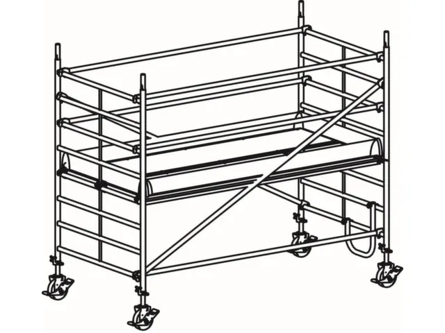 rolsteiger,reik H 3,4m,steiger H 2,64m,1platform(s),m. doorgang