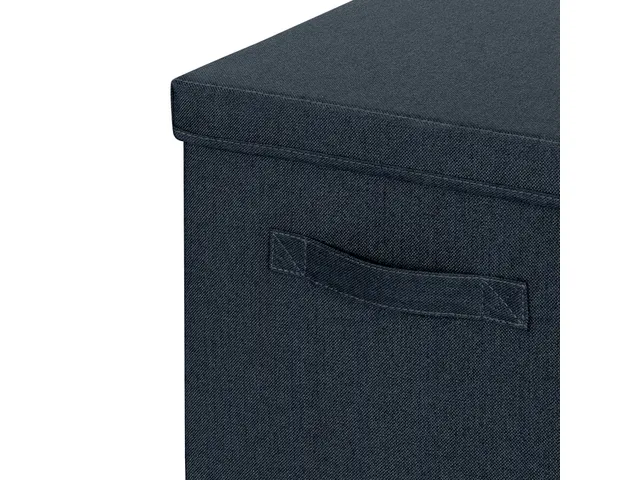 Boîte de rangement Leitz tissu avec couvercle 330x325x380mm gris 2pcs