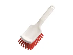 Handborstel met steel rood hard pak à 2 stuks