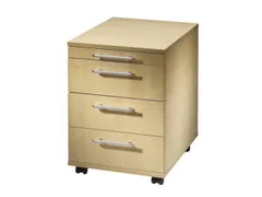 Mobiel Ladenblok 590x430x580mm Pennenlade 3laden Esdoorn Beugelgreep