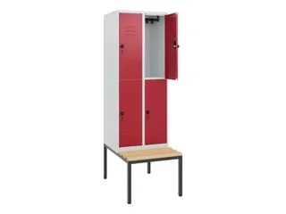 Dubbeldekse dekenkist,HxBxD 1950x600x815mm,2x2vak.,vak B 300mm - 2