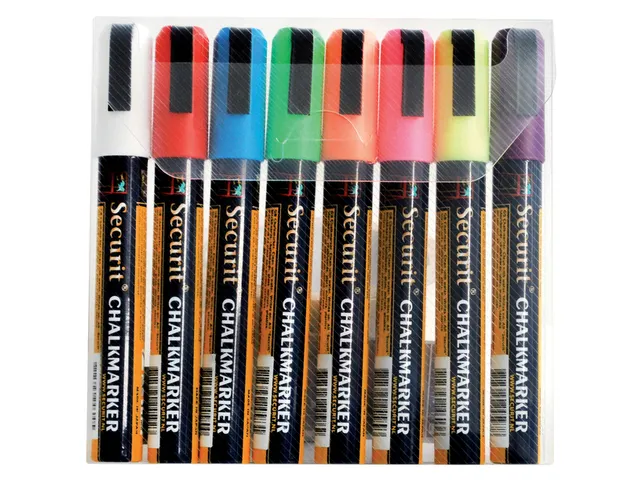 Krijtstift Securit Sma-510 Schuin Assorti 2-6mm Blister à 8st