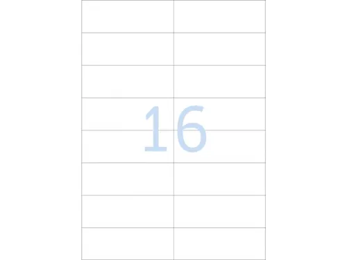 Etiketten universele labels A4 permanent 70x37mm Wit 1600 stuks