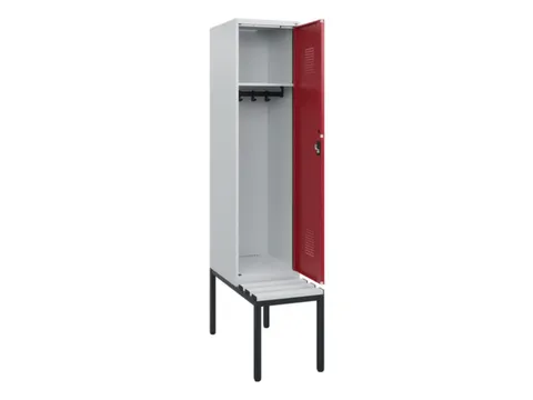 locker met bank,HxBxD 1950x400x815mm,1vak,vak B 400mm,cilinderslot