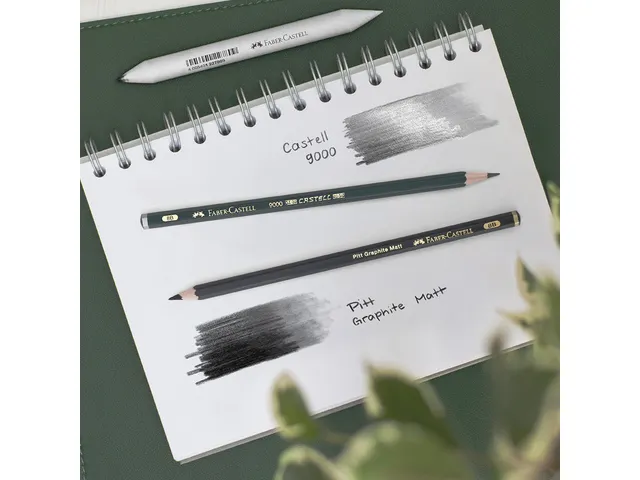 Crayon graphite Faber-Castell Pitt Mat ensemble 4 crayons. 2B,6B,10B,
