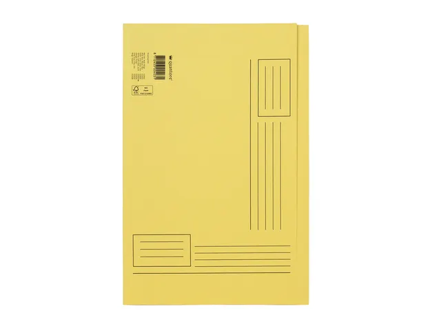 Vouwmap Quantore Folio ongelijke zijde 250gr geel