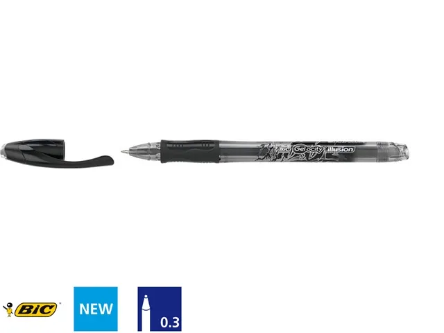 Stylo gel BIC Gel-ocity Illusion Medium noir