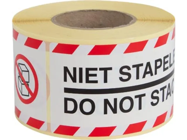 etiketten Niet stapelen 46 x 125 mm 250 stuks