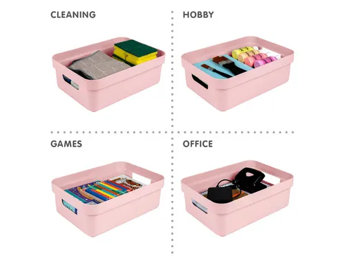 Sigma Home opbergbox 9L roze - 35x24,6x12,2cm