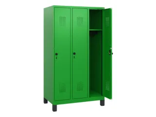 schoollocker,HxBxD 1630x900x500mm,3vak,vak B 300mm,draaigrendel,voeten - 1