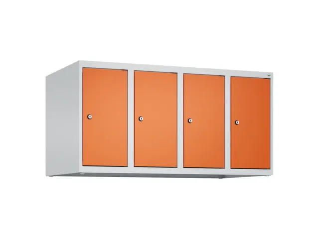 opzetkast,v. locker,4vak.,vak B 250mm,HxBxD 500x1000x500mm,vleugeldeur