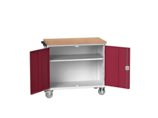 werkbank,verrijdbaar,HxBxD 980x1050x600mm,multiplexblad - 1