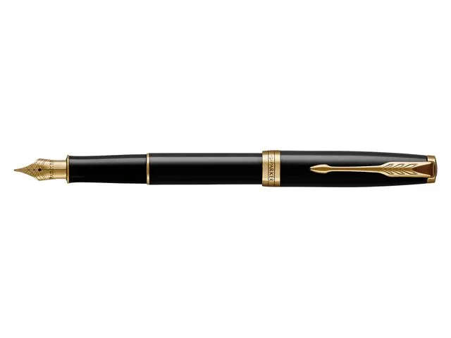 Vulpen Parker Sonnet Black lacquer GT finish Medium