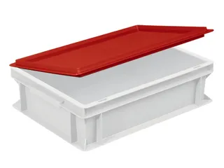 Scharnierdeksel Voor Euronorm Stapelkrat Lxb 400X300Mm Rood - 2
